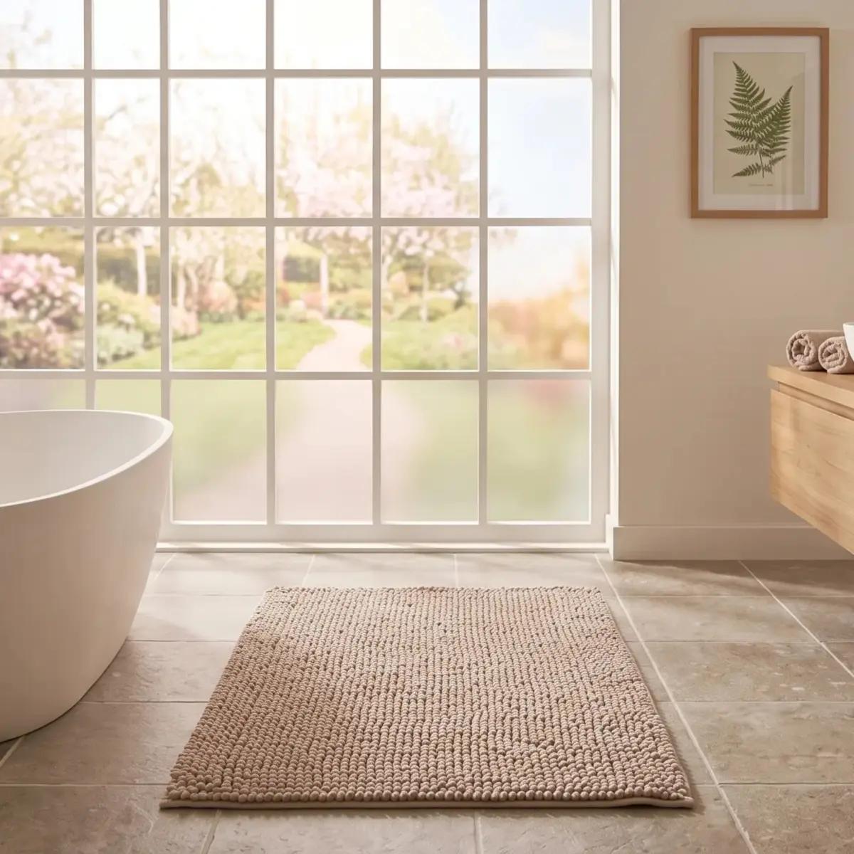 Chenille Bath Mat 50 × 80 cm