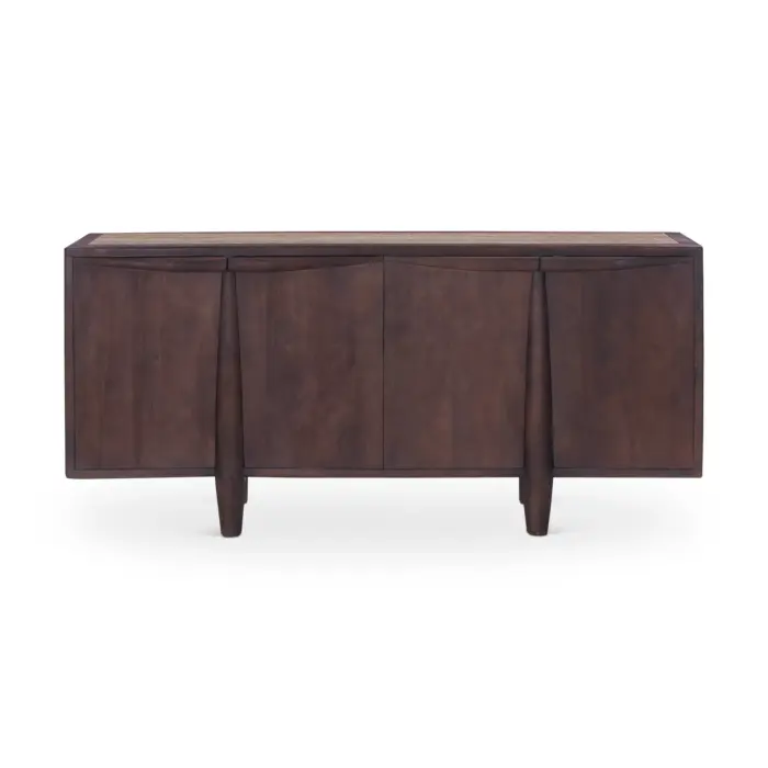 SALTEO Mango Wood Buffet with Marble Top
