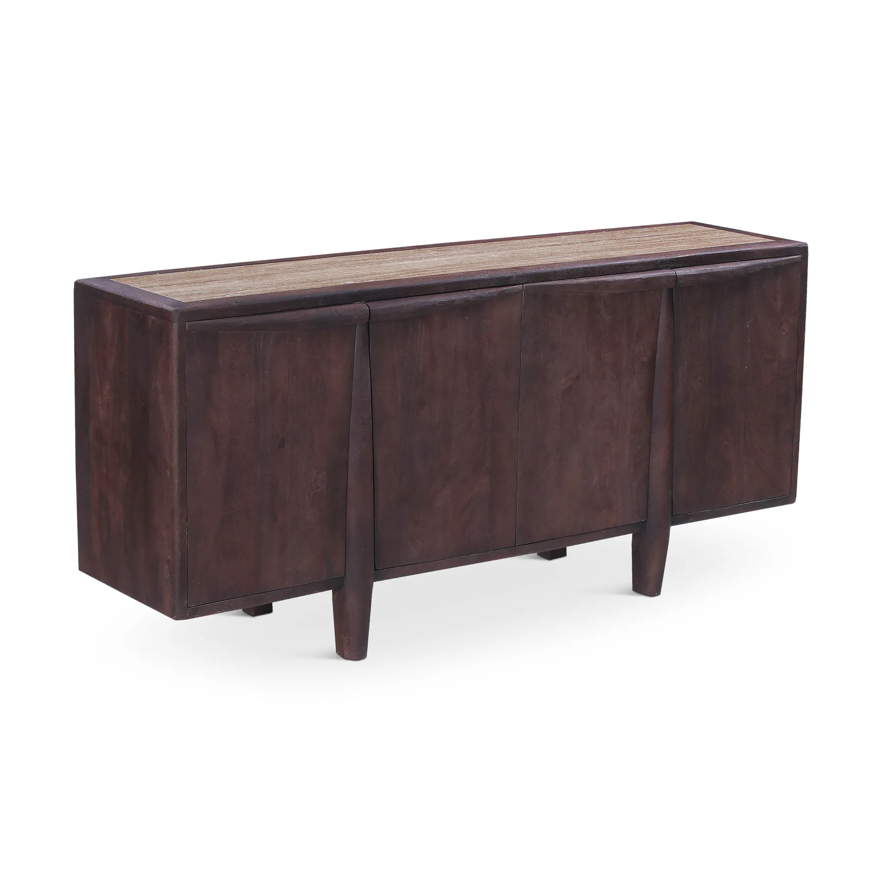 Four Day SALTEO Mango Wood Buffet with Marble Top