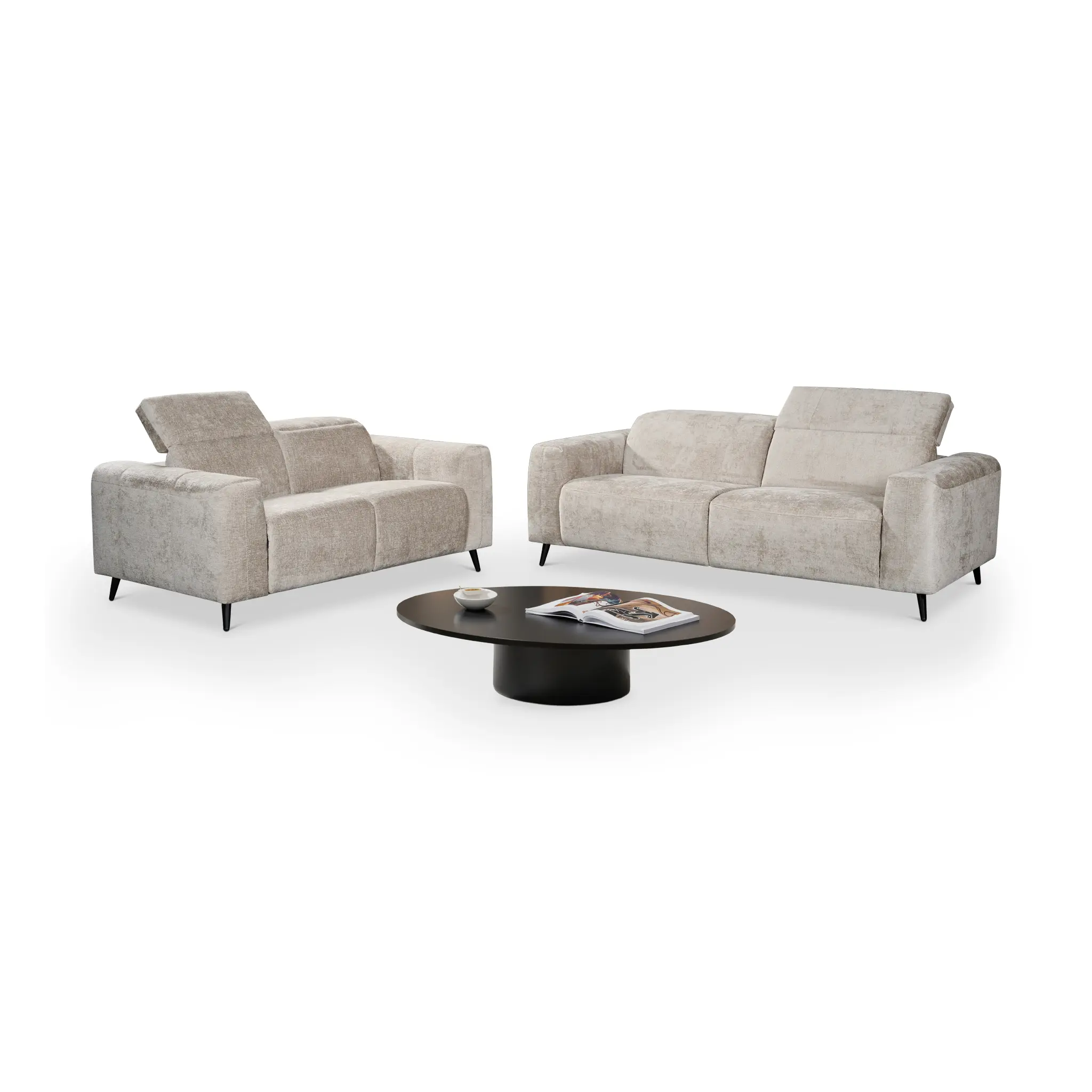 Four Day SERBELE Sofa Set Grey