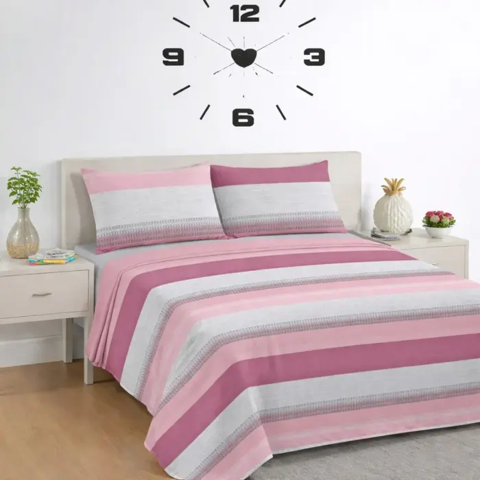 COTTON BED SHEETS SET 5.5 FT
