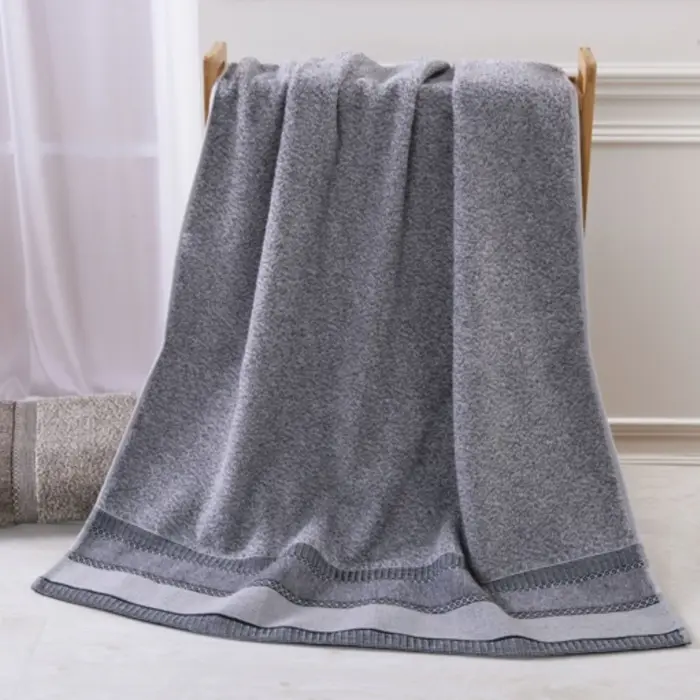 BTMELANGE-D.GREY_ Melange 100% Cotton Bath Towel 90 × 140 cm