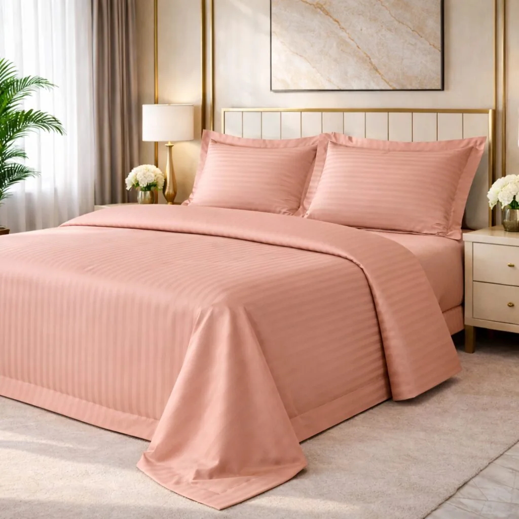 100% Cotton Sateen Bed Sheet Set 5Ft – 4 Piece Bedding Set