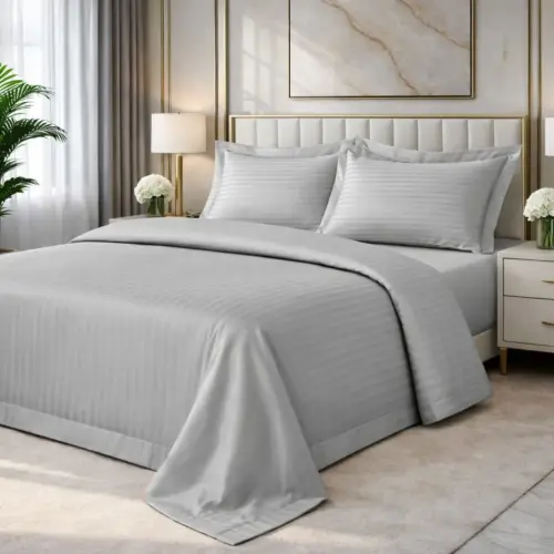 100% Cotton Sateen Bed Sheet Set 5.5Ft – 4 Piece Bedding Set