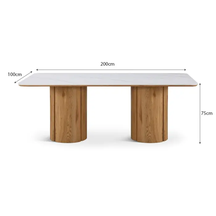 DT-2258L-SN.WH75014-1 FRUTONI Dining Table