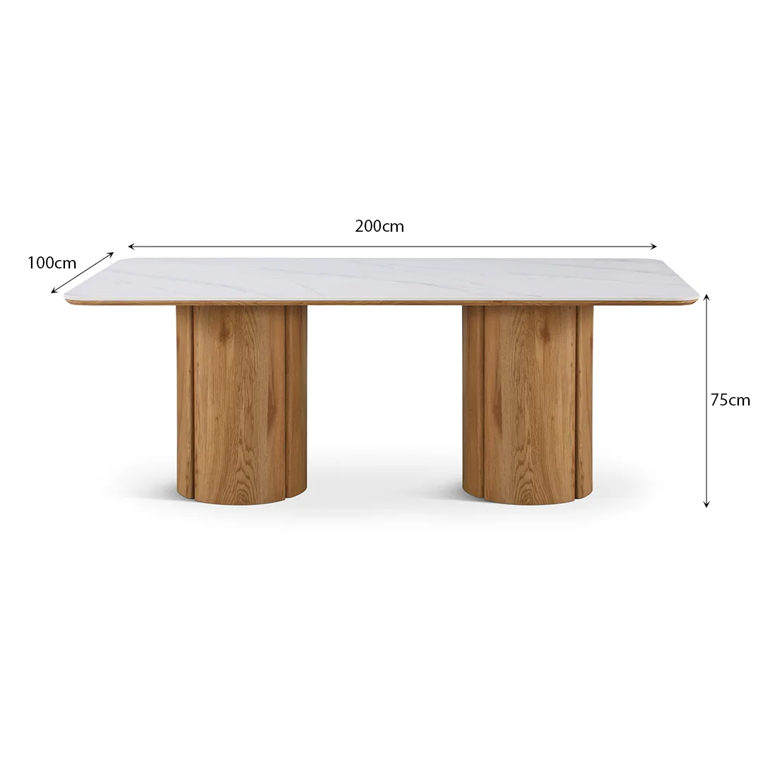 DT-2258L-SN.WH75014-1 FRUTONI Dining Table