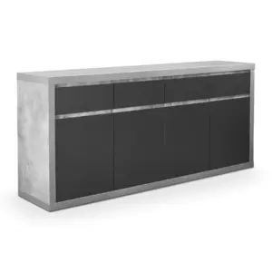 SALTEO Mango Wood Buffet with Marble Top