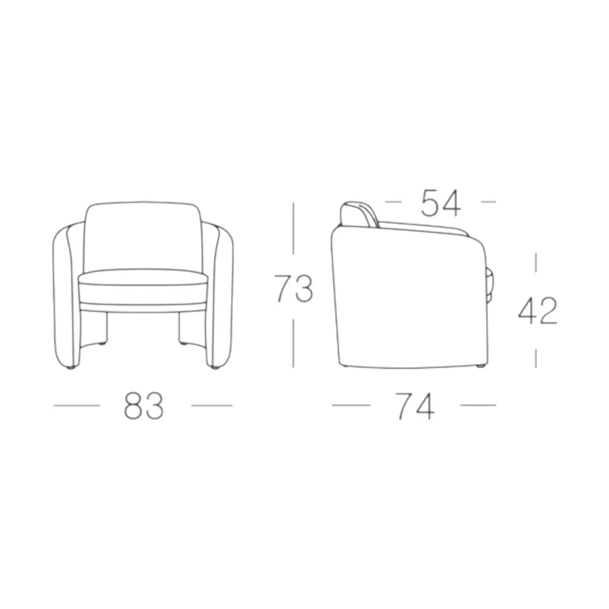 KF.2202__KF.A2202-1S-B-1142TP-2 ORANEL Armchair
