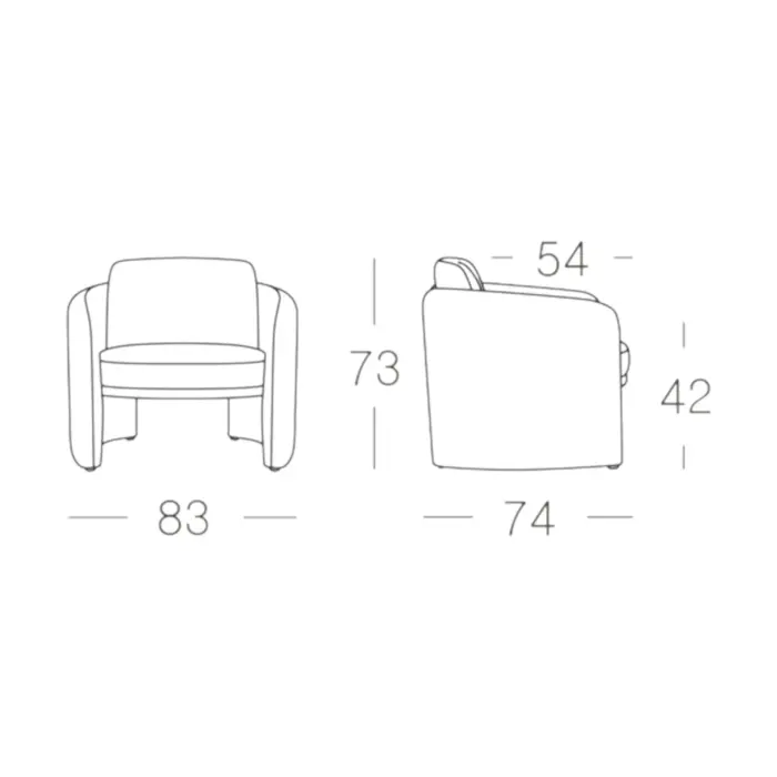 KF.2202__KF.A2202-1S-B-1142TP-2 ORANEL Armchair