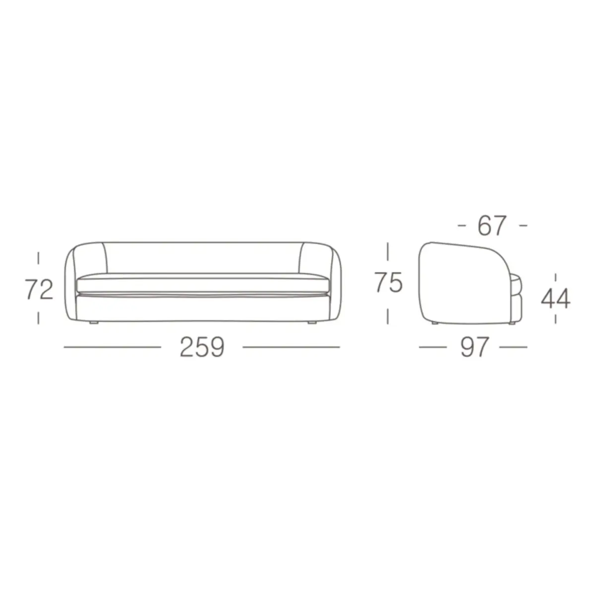 MORETON 4 SEATER SOFA