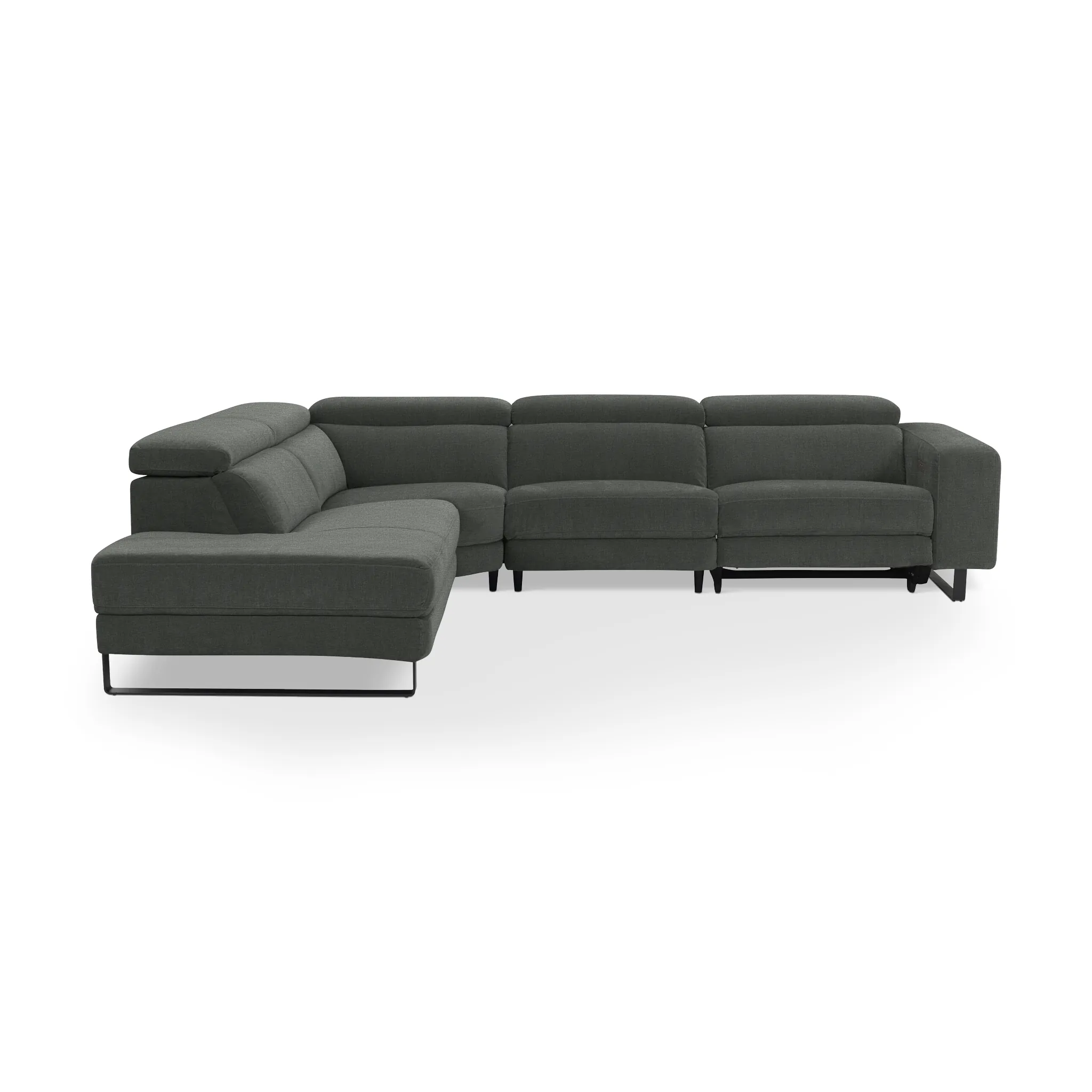 Four Day LOVER Left Corner Recliner Sofa Light Grey