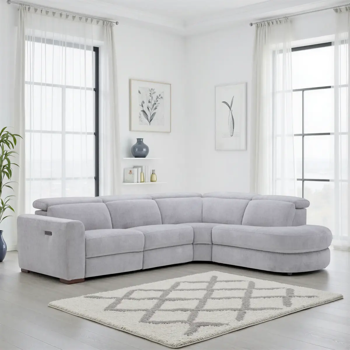 KM.6603 R CKS032-15Z ARCADEA Recliner Corner Sofa