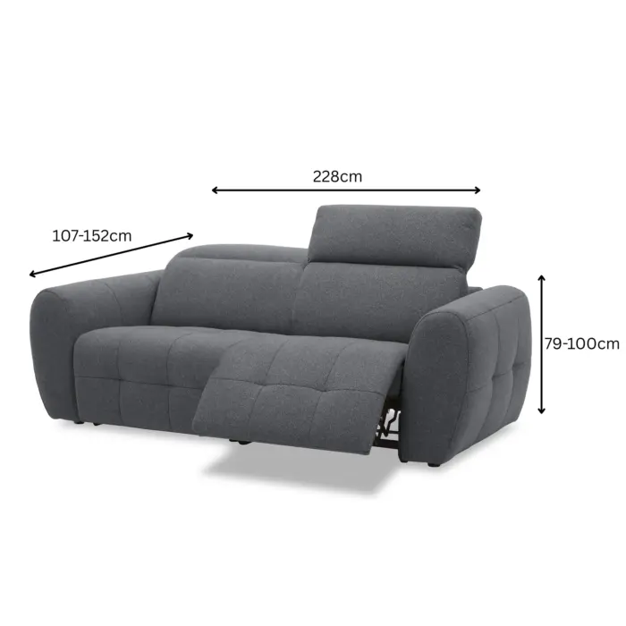UMBRIA 3 Seater Recliner Sofa