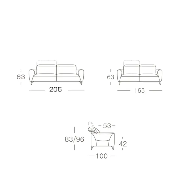 KT.1007-32-KB-1275-23 JOUJY Sofa Set