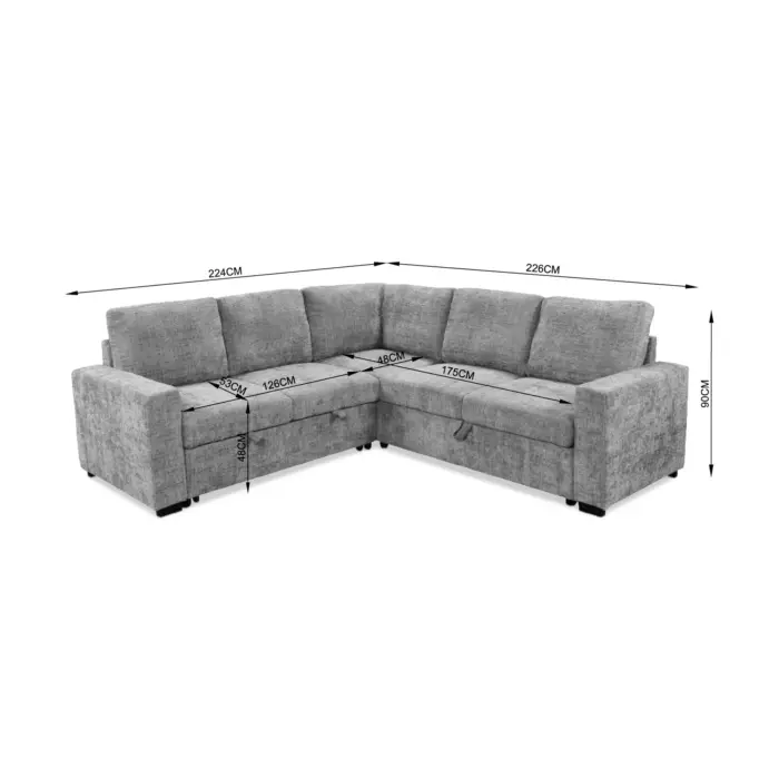 MG25S3428GY-WY123A-8-14 CLASIQUE Sofa Bed
