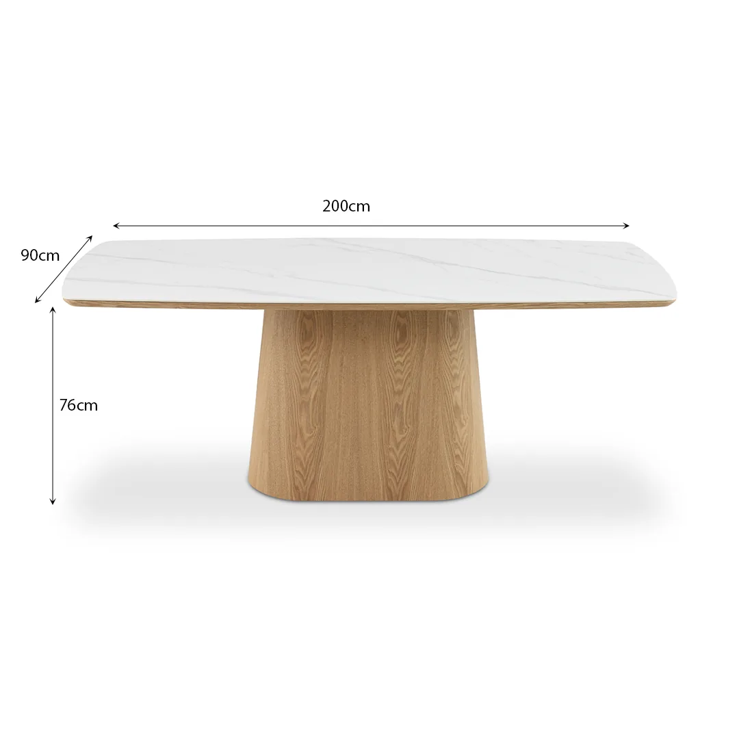 UDT23013-C-01W-01-1-1 TOFU Dining Table