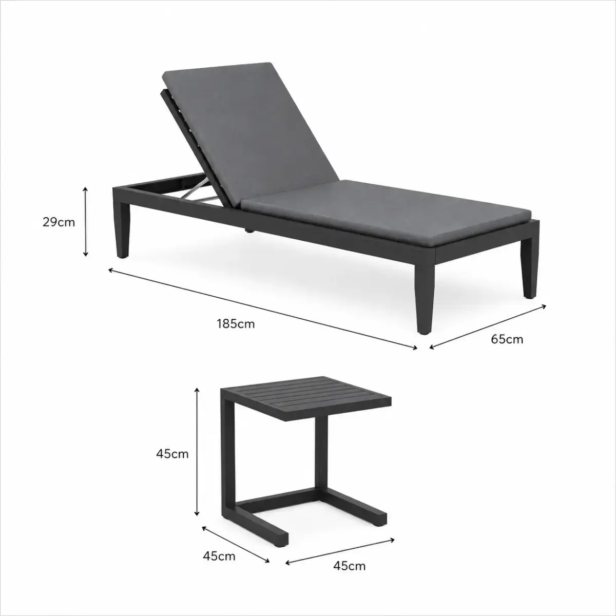 MATZO Sunbed with Side Table