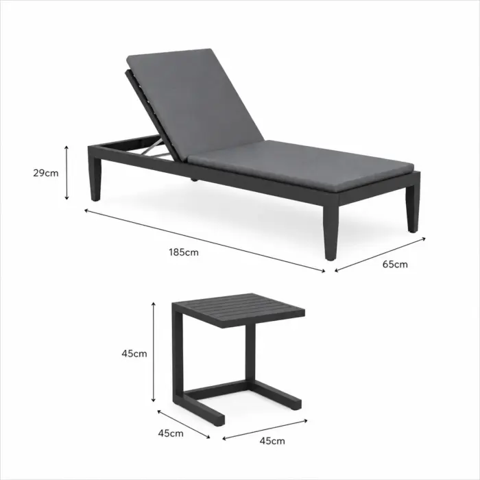 MATZO Sunbed with Side Table