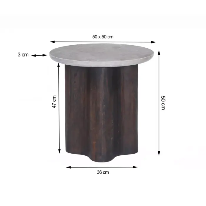 ART 83287-dimensions MONTILLA Side Table