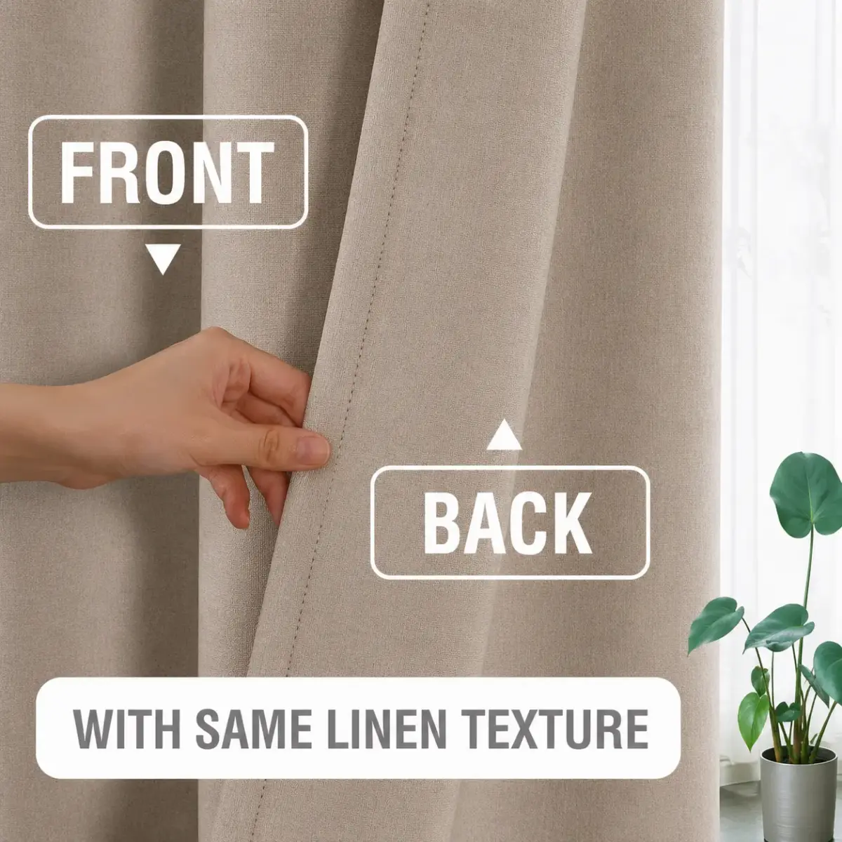 Blackout Eyelet Curtain 140 × 270 cm, Model 50117