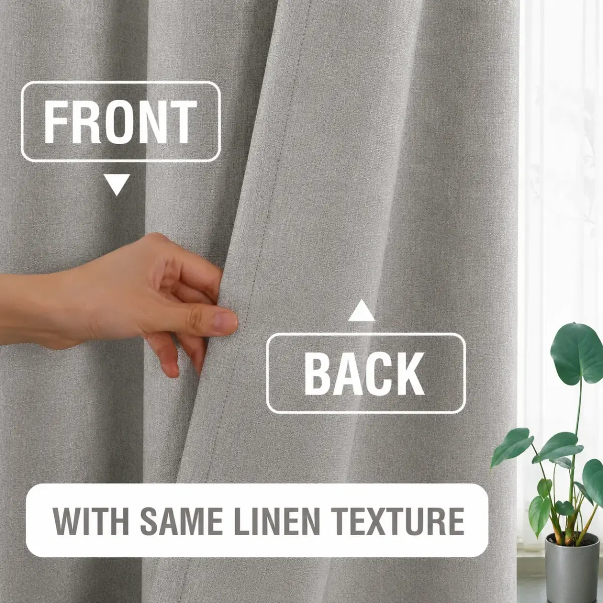 B0515 PIC 2 Blackout Eyelet Curtain 140 × 270 cm, Model 50117