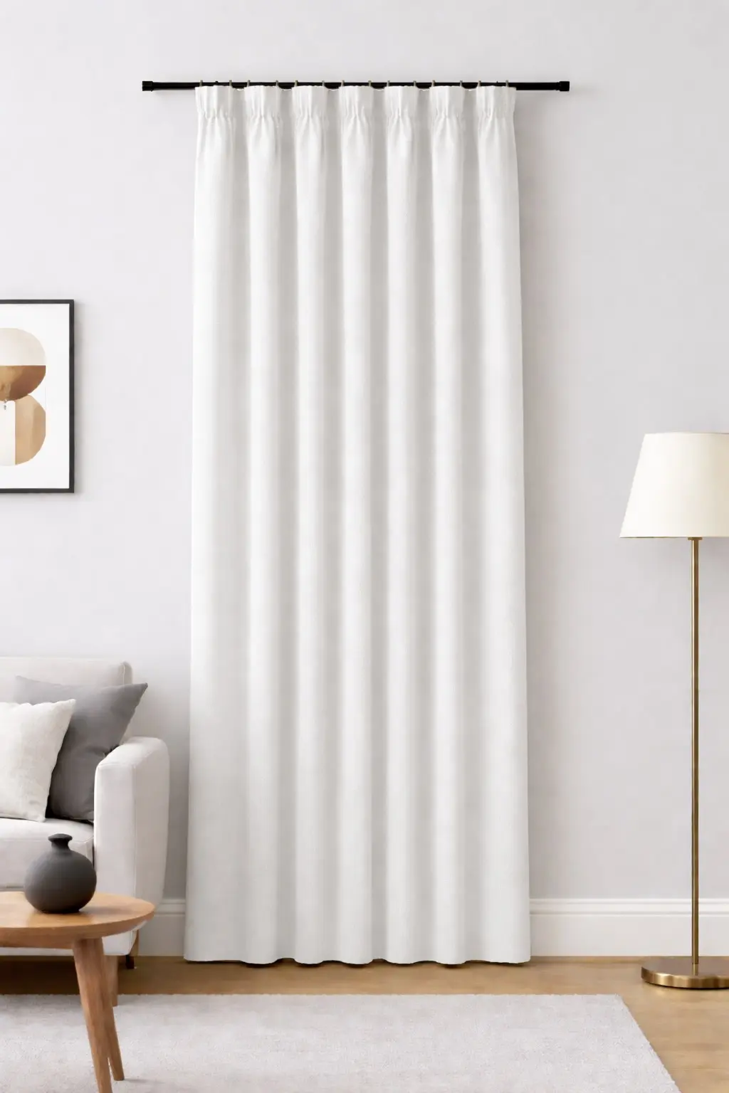 B0524 PIC 1 Faux Linen Voile Curtain 280 × 270 cm, Model 50076