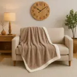 Flannel Sherpa Throw Blanket 125 × 150 cm Flannel Sherpa Throw Blanket 125 × 150 cm