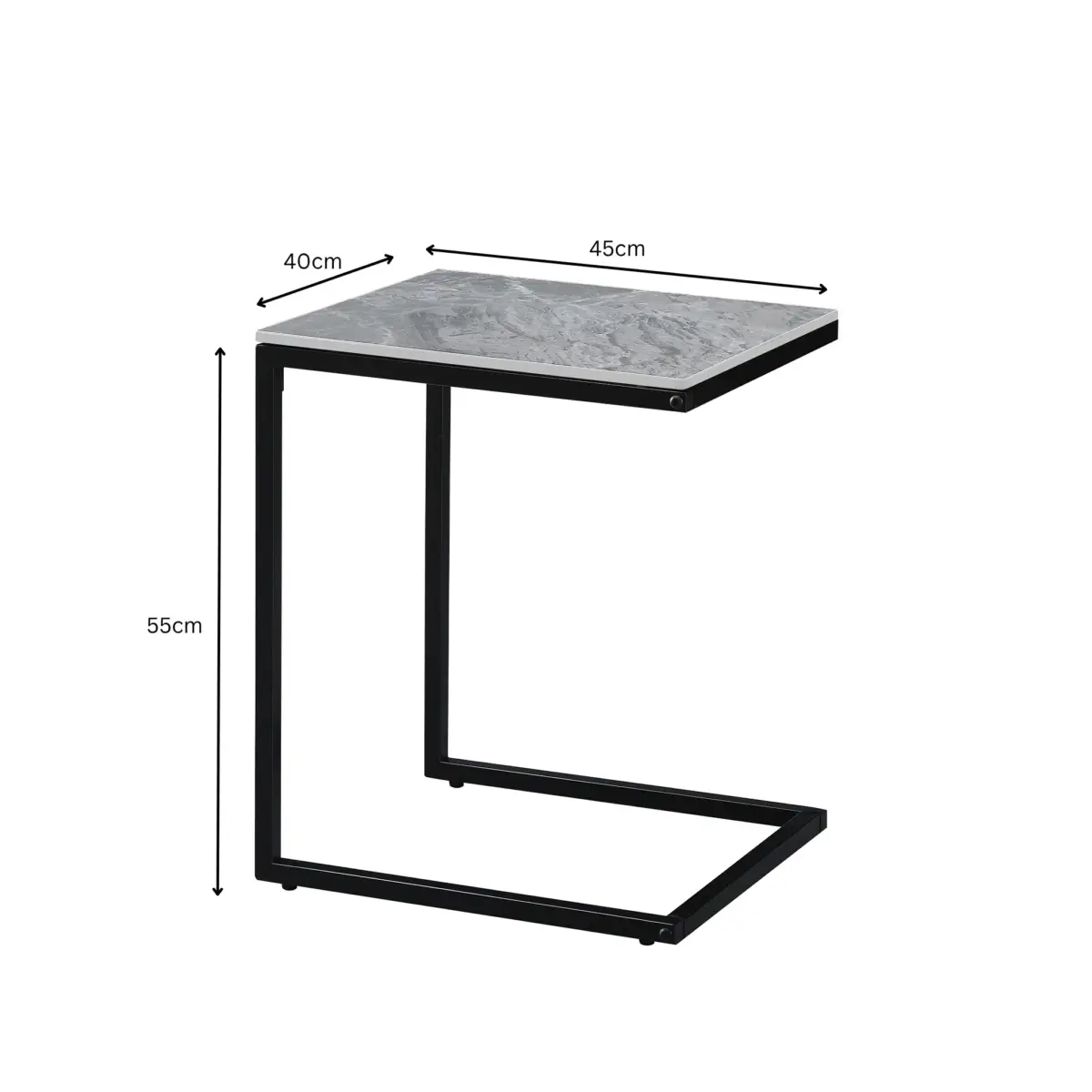 CT-25113 GREY MARB-dimensions COCU Side Table