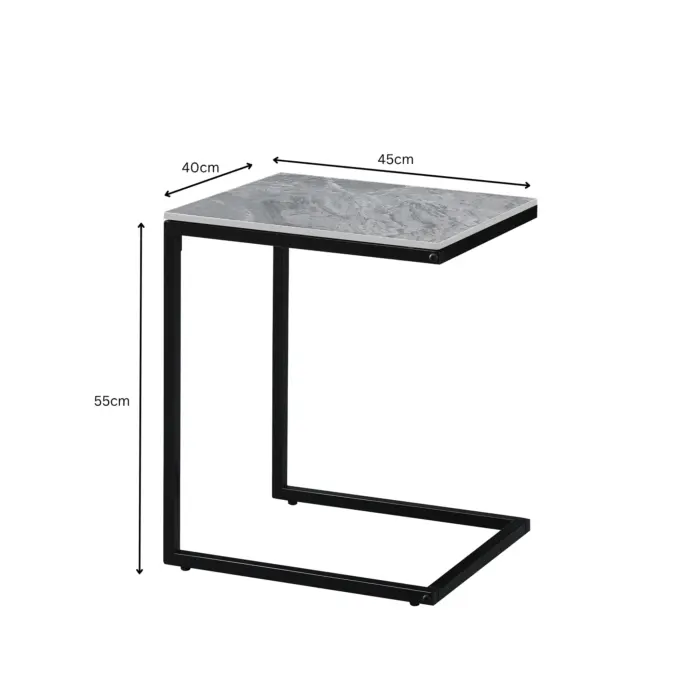 CT-25113 GREY MARB-dimensions COCU Side Table