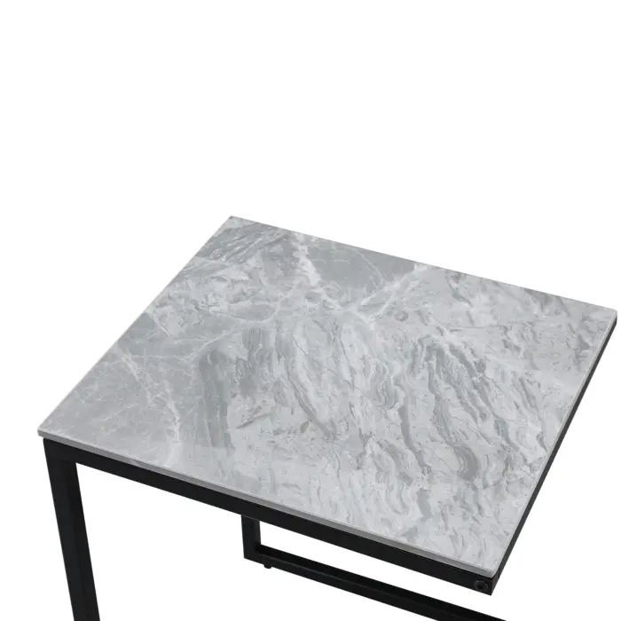CT-25113 GREY MARBLE (2)-white COCU Side Table