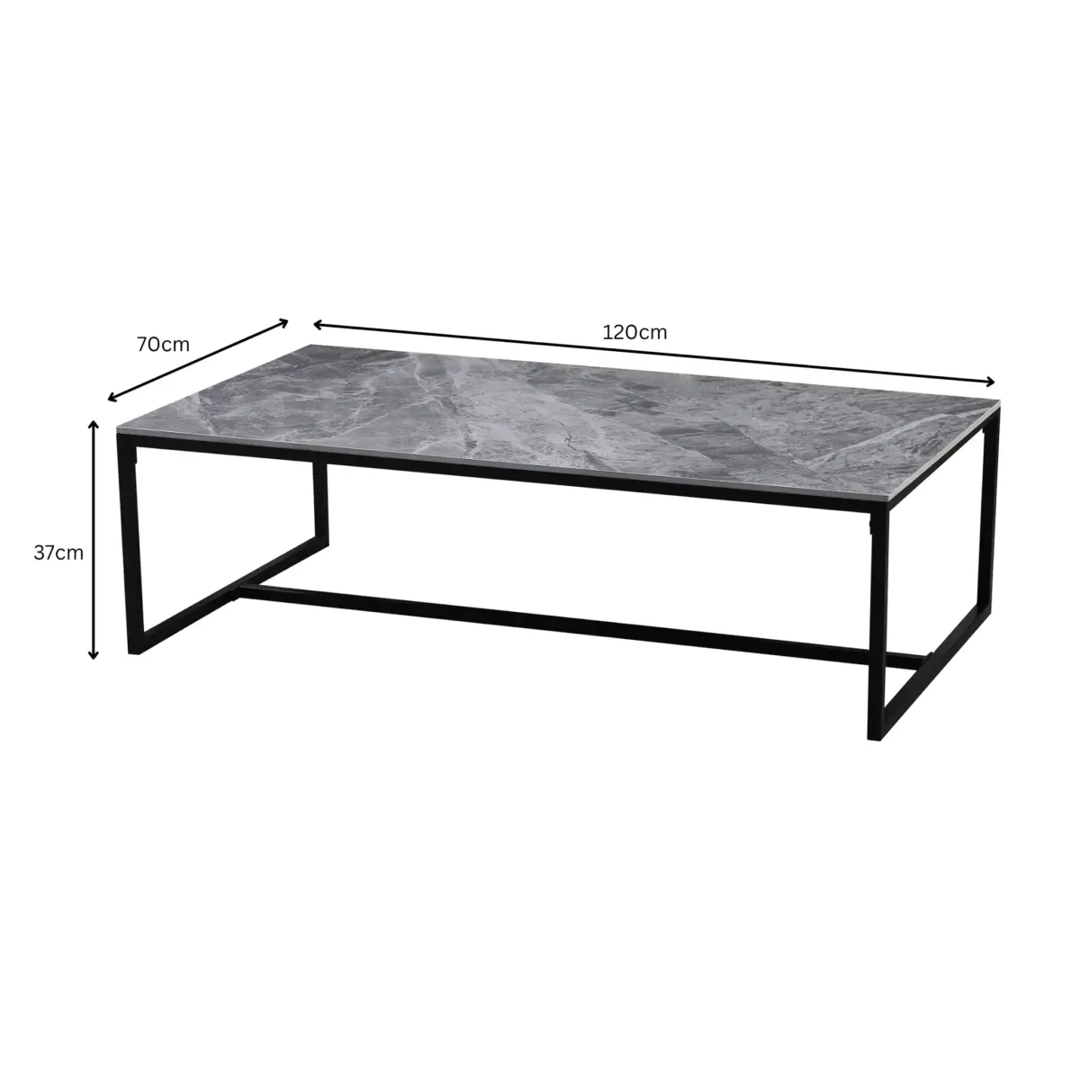 CT-2590 GREY MARBLE-dimensions SINDY Coffee Table