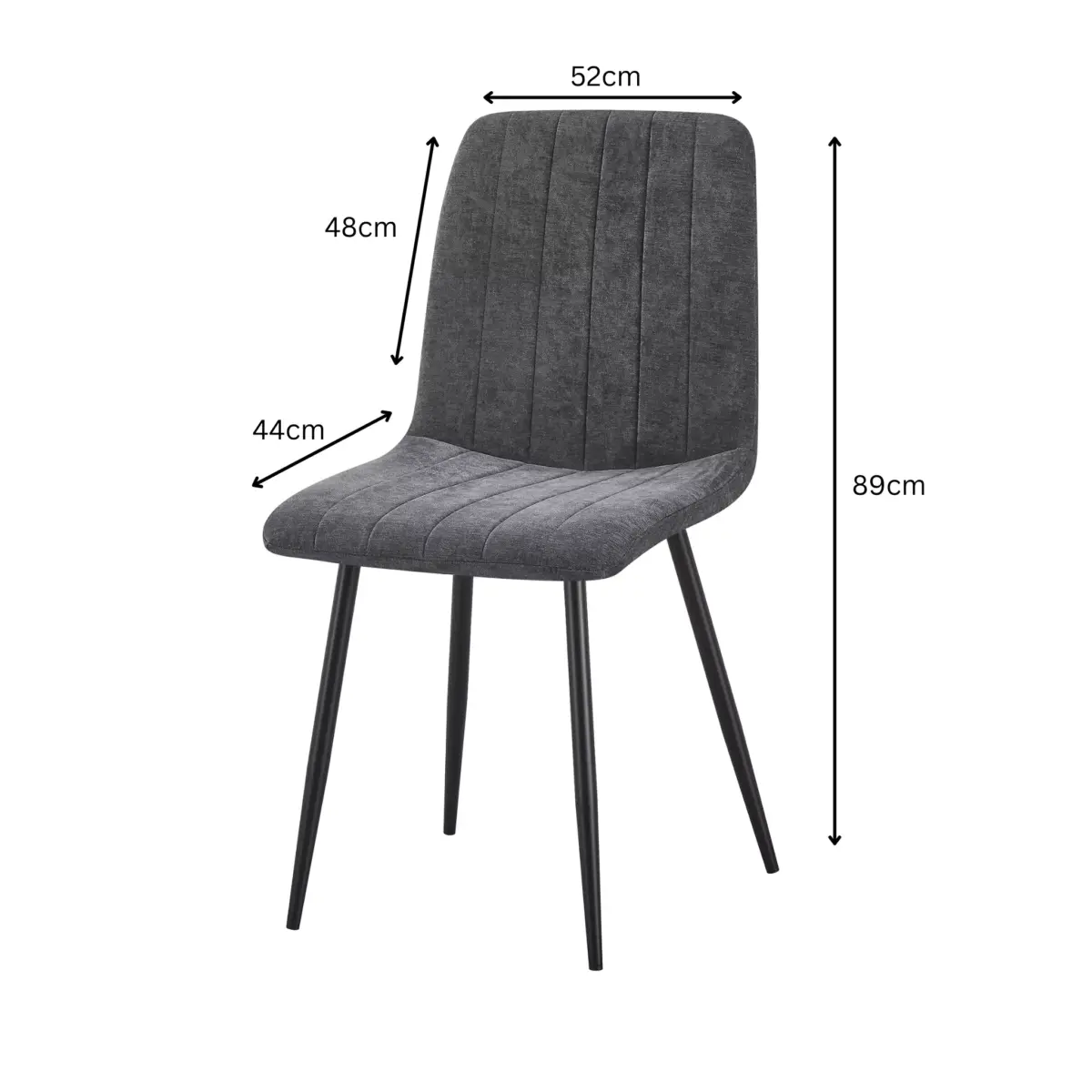 DC-2109 MALOY18-dimensions LINEAR Dining Chair