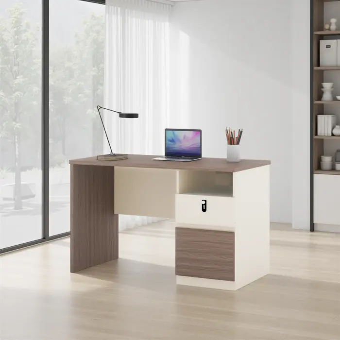 ST05-1206 HU OAK+WH NATHOR Office Desk