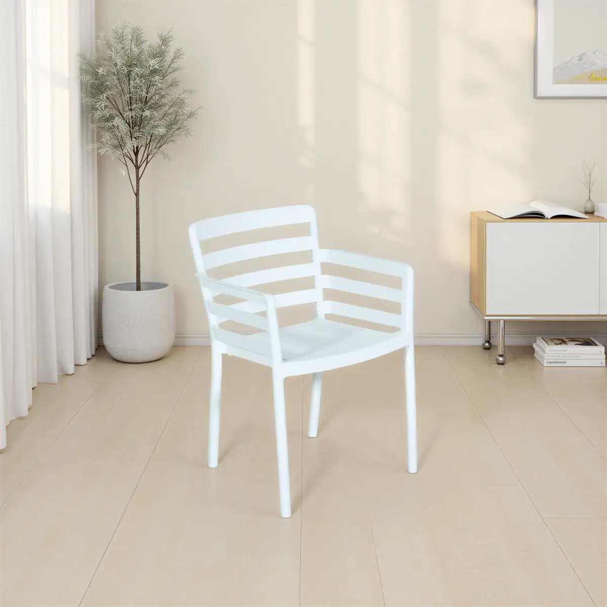 PP-837 WHITE W-02 KEA Plastic Chair