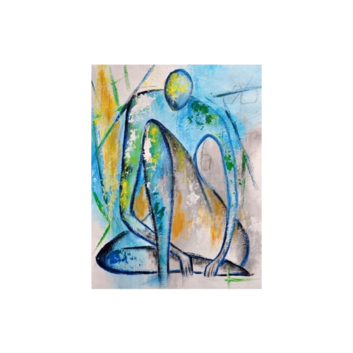 ABSTRACT MAN PORTRAIT PAINTING
