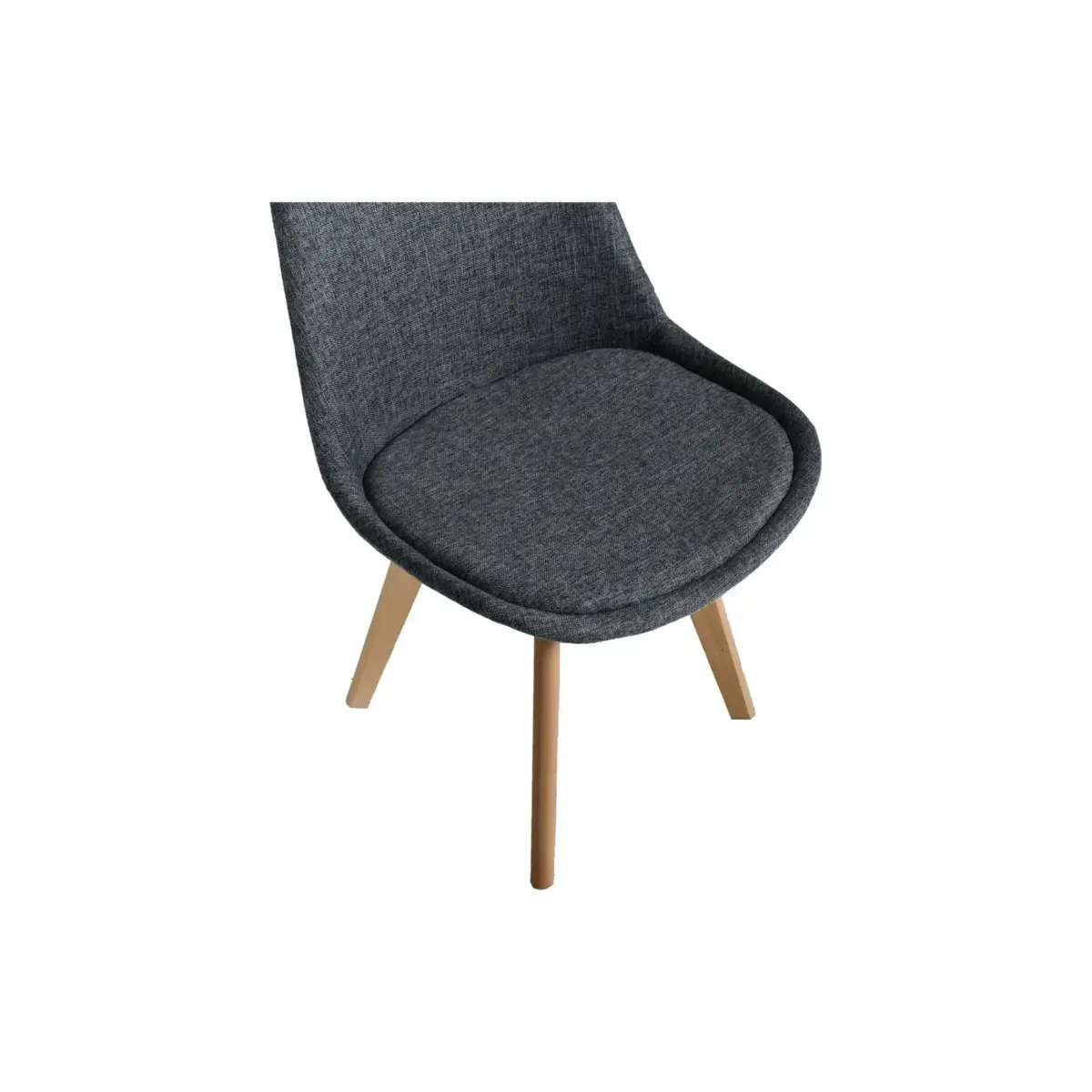 VEGAS D.CHAIR BLACK WOOD LEG