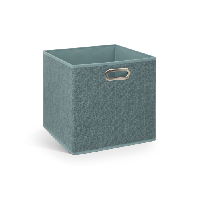 STORAGE BOX 31X31 PETROL LINEN
