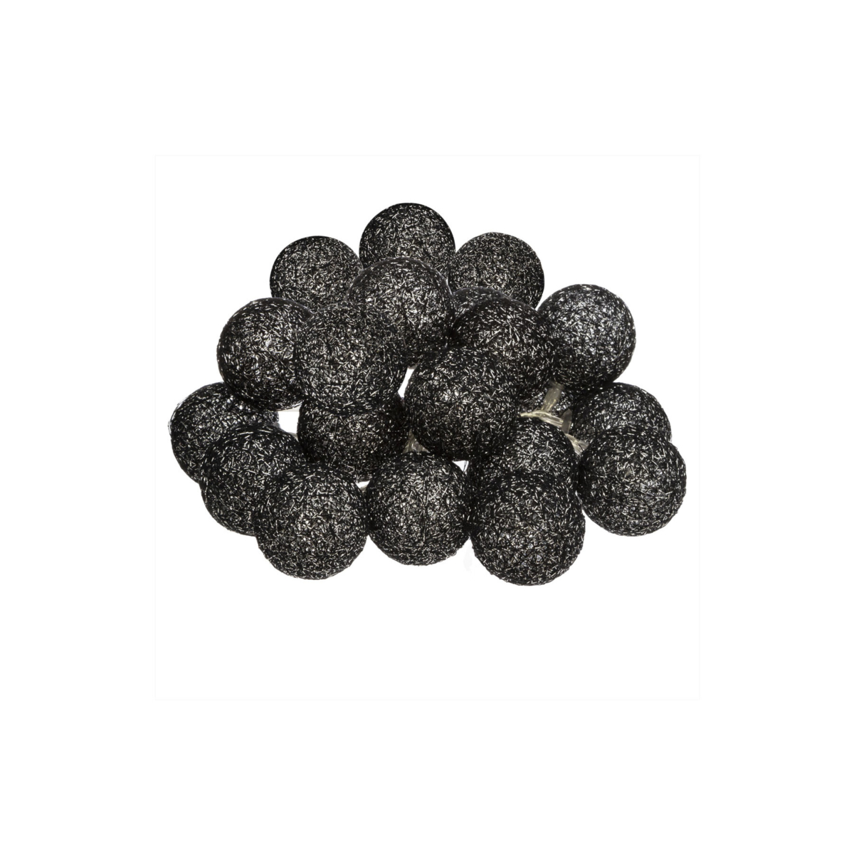 BLK Gltr LED String