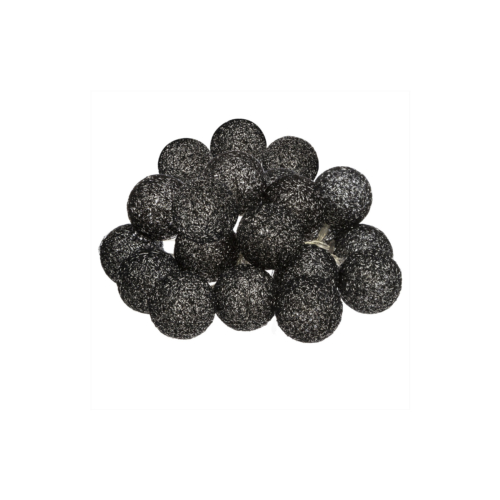 BLK Gltr LED String