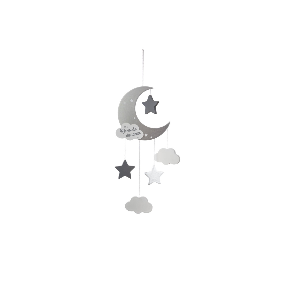 Grey Moon Hanging Deco