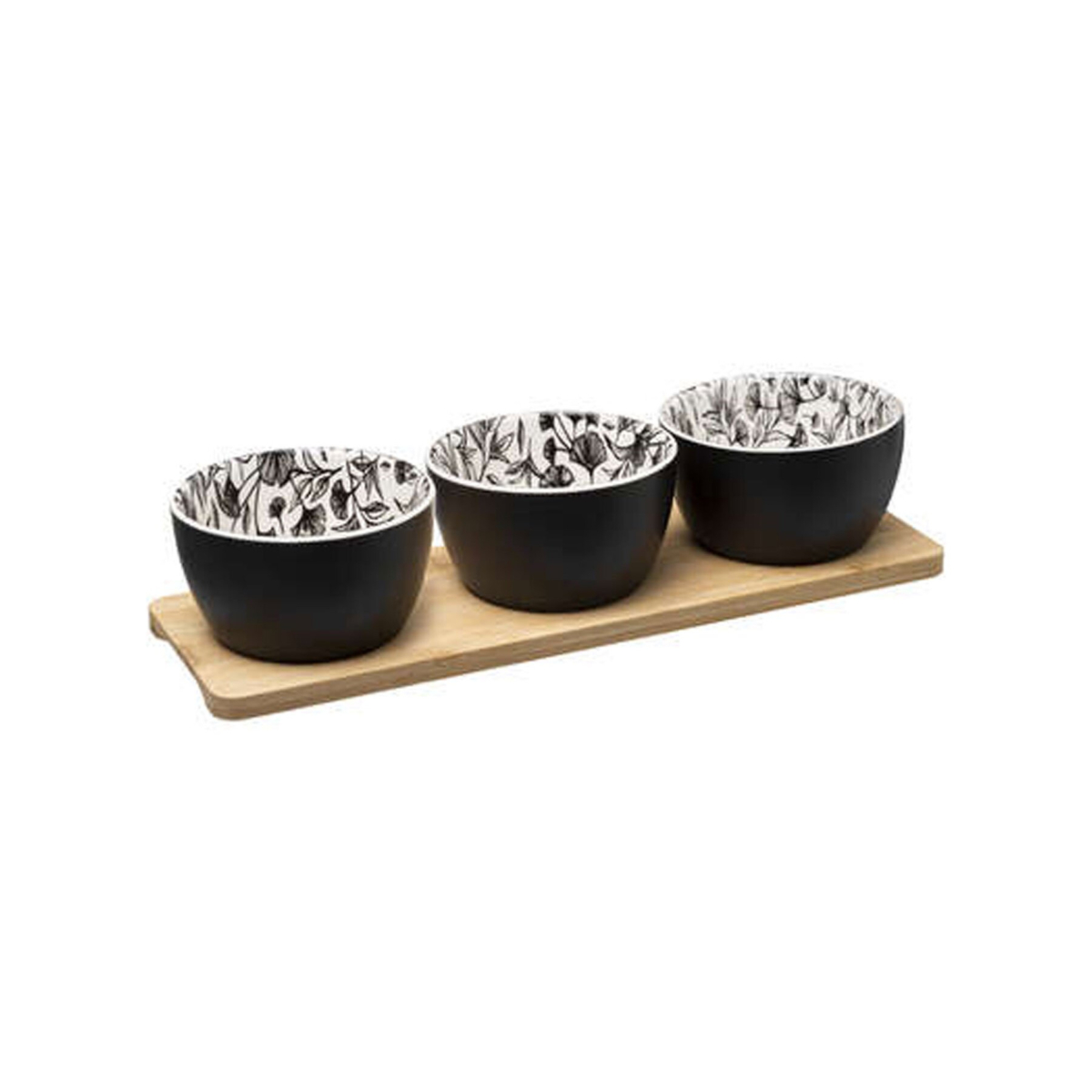 176926.jpg White Floral Appetizer Set