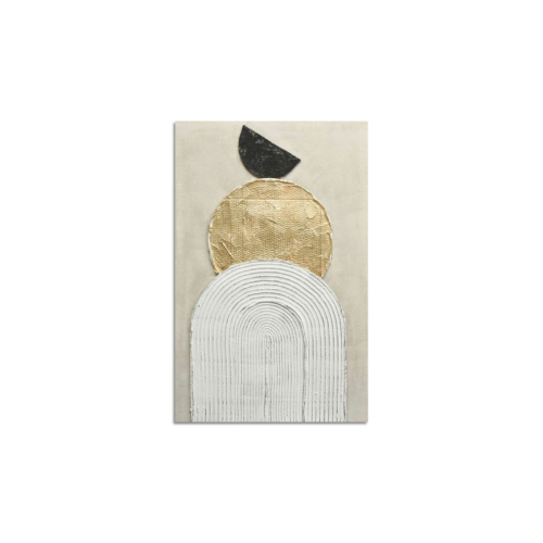 3D TEXTURED MODERN GOLD-WHITE