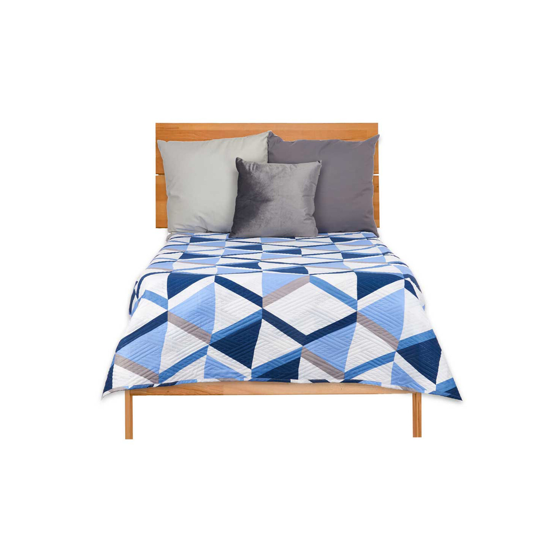 Four Day 240X260 Blue Triangl Bedspread