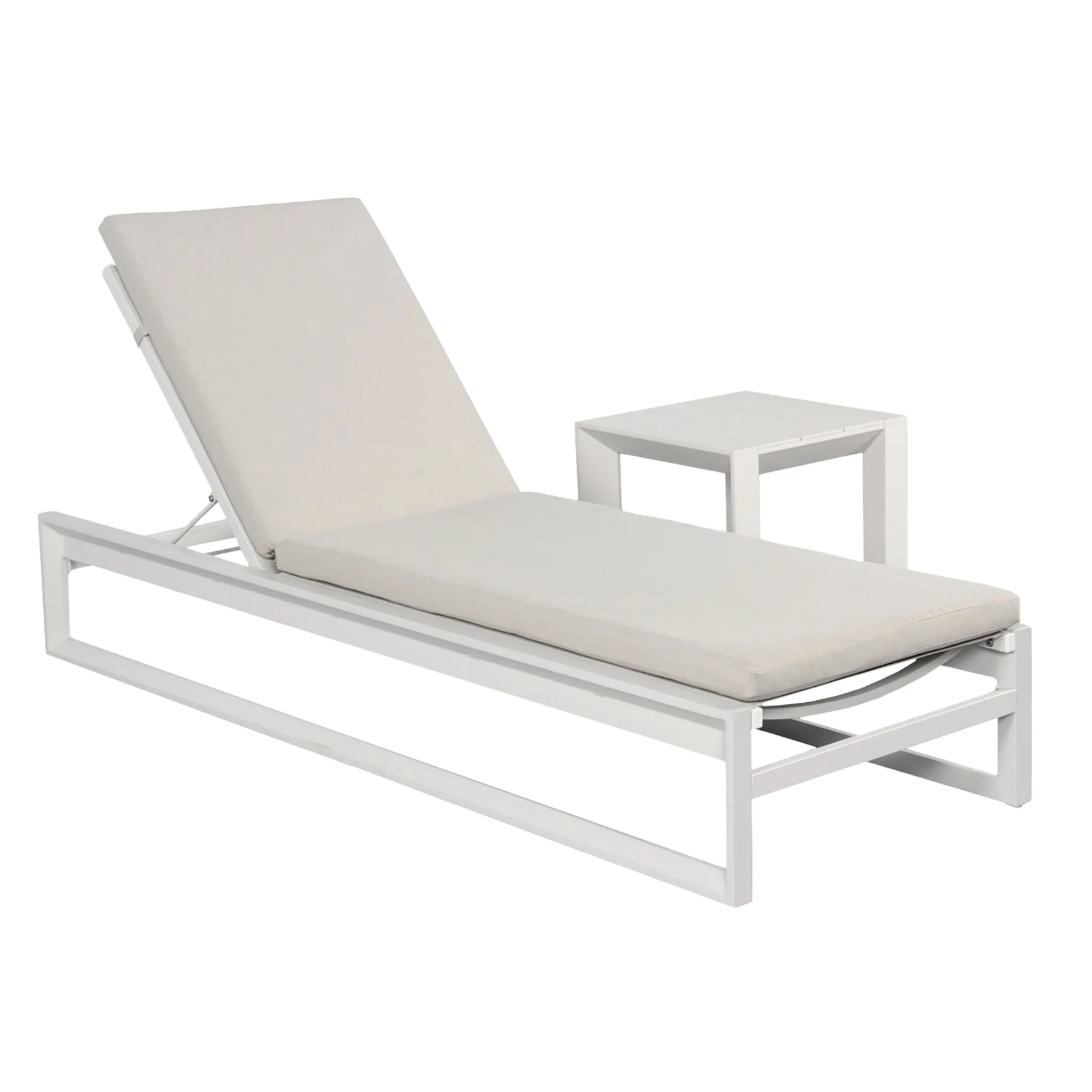 Four Day BELLEVUE Sunbed with Side Table