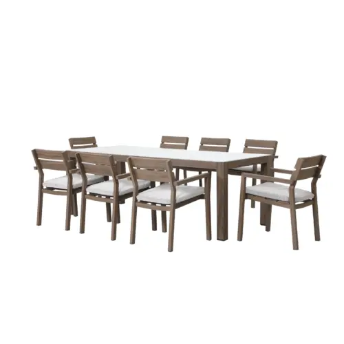KAMAN 1+8 WALNUT (2) KAMAN Outdoor Dining Set